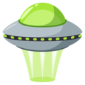 flying saucer on platform EmojiOne