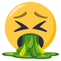face vomiting on platform EmojiOne