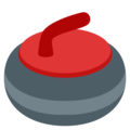 curling stone on platform EmojiOne