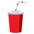 cup with straw on platform EmojiOne