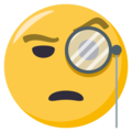 face with monocle on platform EmojiOne