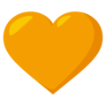 orange heart on platform EmojiOne
