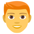 man: red hair on platform EmojiOne