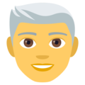 man: white hair on platform EmojiOne