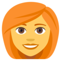 woman: red hair on platform EmojiOne
