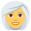 woman: white hair on platform EmojiOne