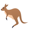 kangaroo on platform EmojiOne