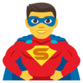 man superhero on platform EmojiOne