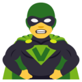 man supervillain on platform EmojiOne