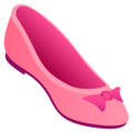 womans flat shoe on platform EmojiOne