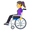 woman in manual wheelchair on platform EmojiOne