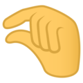 pinching hand on platform EmojiOne