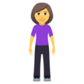 woman standing on platform EmojiOne
