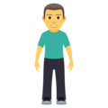 man standing on platform EmojiOne