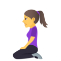 woman kneeling on platform EmojiOne
