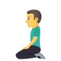 man kneeling on platform EmojiOne