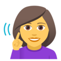 deaf woman on platform EmojiOne