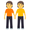 people holding hands on platform EmojiOne