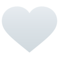 white heart on platform EmojiOne