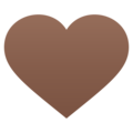 brown heart on platform EmojiOne