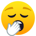 yawning face on platform EmojiOne