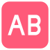 AB button (blood type) on platform EmojiTwo
