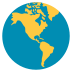 globe showing Americas on platform EmojiTwo