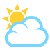 sun behind large cloud on platform EmojiTwo