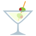 cocktail glass on platform EmojiTwo