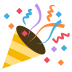 party popper on platform EmojiTwo