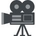 movie camera on platform EmojiTwo