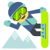 snowboarder on platform EmojiTwo