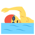 person swimming on platform EmojiTwo