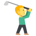 person golfing on platform EmojiTwo