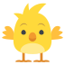 front-facing baby chick on platform EmojiTwo