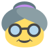old woman on platform EmojiTwo