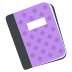 notebook with decorative cover on platform EmojiTwo