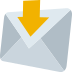 envelope with arrow on platform EmojiTwo