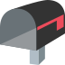 open mailbox with lowered flag on platform EmojiTwo