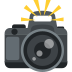 camera with flash on platform EmojiTwo