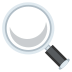 magnifying glass tilted left on platform EmojiTwo