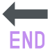 END arrow on platform EmojiTwo