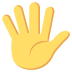 hand with fingers splayed on platform EmojiTwo