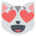 smiling cat with heart-eyes on platform EmojiTwo