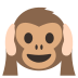 hear-no-evil monkey on platform EmojiTwo