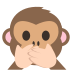 speak-no-evil monkey on platform EmojiTwo