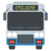 oncoming bus on platform EmojiTwo