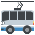 trolleybus on platform EmojiTwo