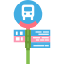 bus stop on platform EmojiTwo