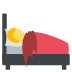 person in bed on platform EmojiTwo